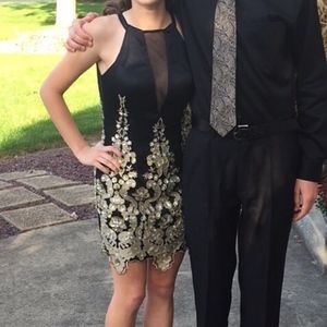 Dave and Johnny black homecoming dress